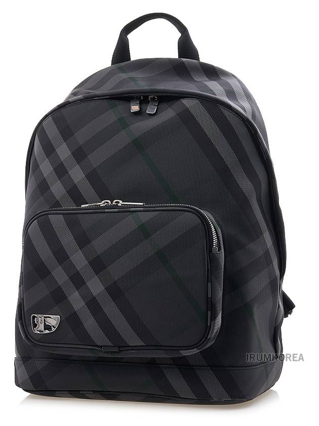 Grid Check Backpack Charcoal - BURBERRY - BALAAN 3