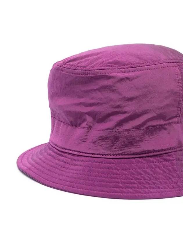 Logo Patch Nylon Metal Bucket Hat Magenta - STONE ISLAND - BALAAN 4