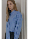 STRIPED SCARF SHIRT BLUE - ILROZE - BALAAN 6