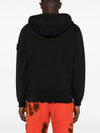 Men's Oversized Cotton Hoodie Black - STONE ISLAND - BALAAN 3