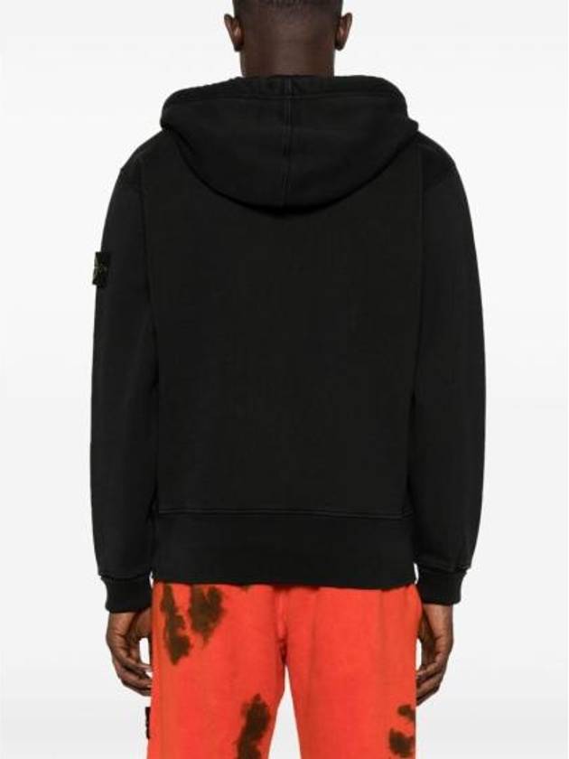 Men's Oversized Cotton Hoodie Black - STONE ISLAND - BALAAN 3