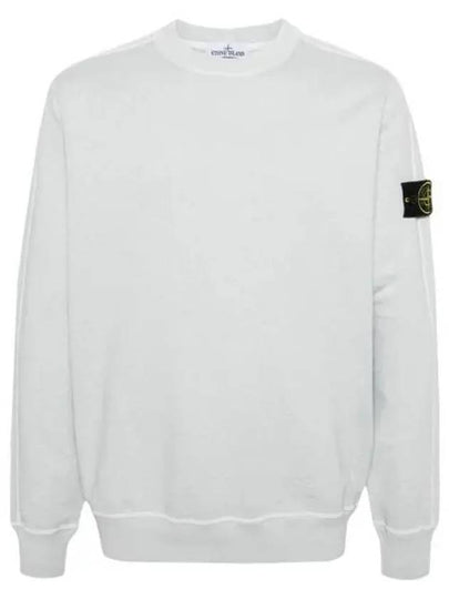 Garment Dyed Malfile Crewneck Sweatshirt Sky Blue - STONE ISLAND - BALAAN 2