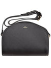 Demi Lune Half Moon Saffiano Cross Bag Black - A.P.C. - BALAAN 3