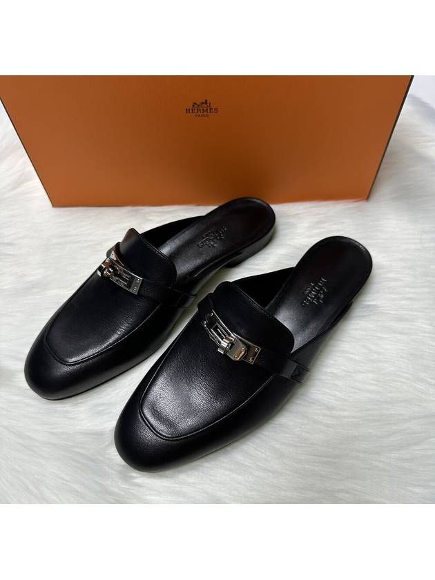 Oz Mule Goatskin & Palladium Noir - HERMES - BALAAN 3