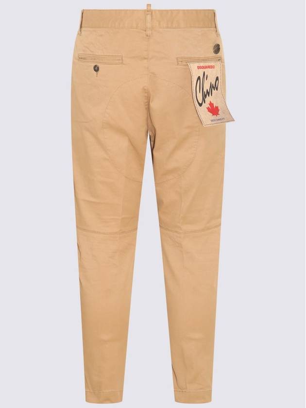 Cotton Sexy Straight Chino Pants Beige - DSQUARED2 - BALAAN 3