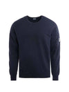 Lens Wappen Crew Neck Sweatshirt Navy - CP COMPANY - BALAAN 1