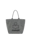 Yenky Embroidered Logo Small Tote Bag Grey - ISABEL MARANT - BALAAN 2