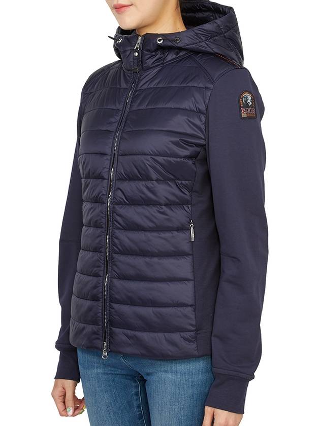 Women's Zipper Side Padded Hooded Jacket Navy - PARAJUMPERS - BALAAN 4