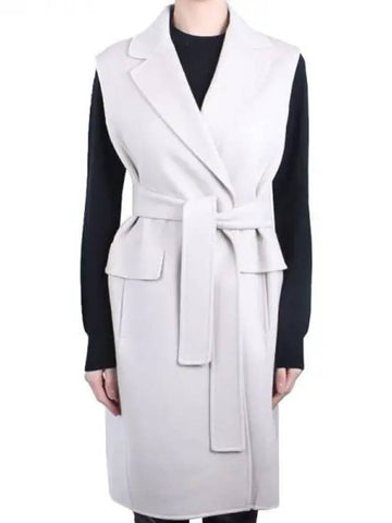 S Women BEAU Virgin Wool Vest Coat Vanilla 030 271124 1119888 - MAX MARA - BALAAN 1