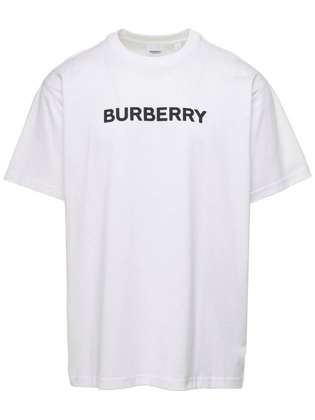 Logo Print Short Sleeve T-Shirt White - BURBERRY - BALAAN 2