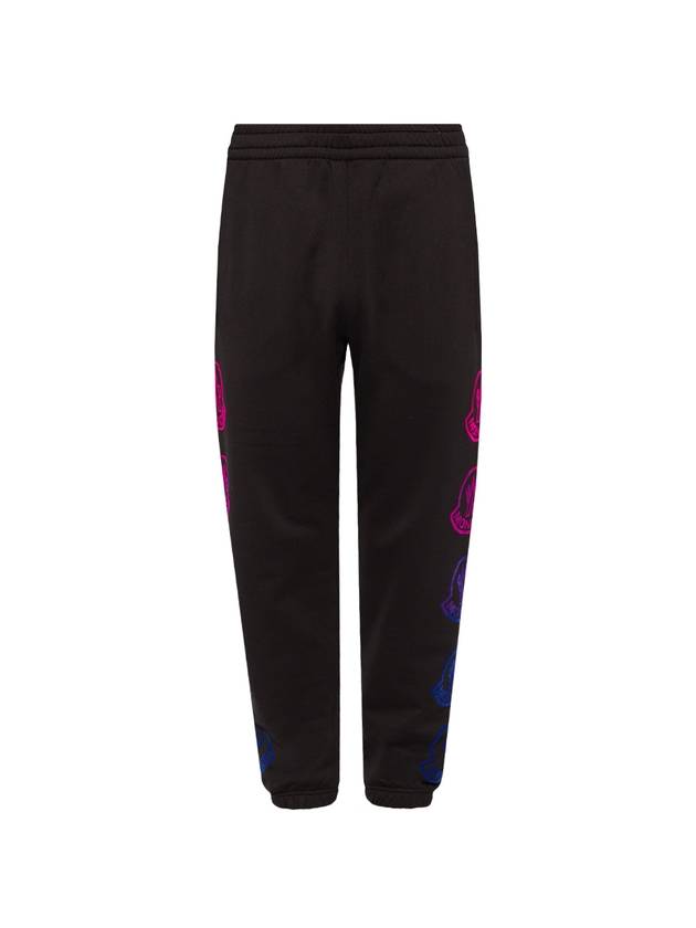 Men's Back Logo Track Pants Black - MONCLER - BALAAN.