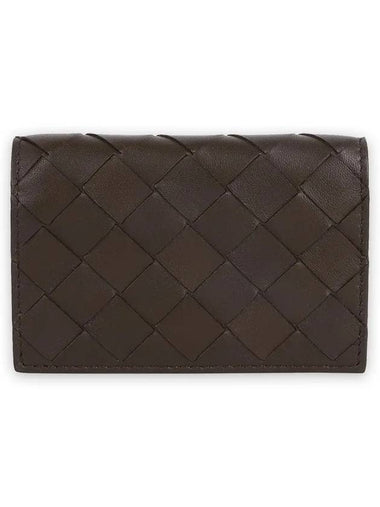 Intrecciato Business Card Holder Brown 593115 V48C3 2016 - BOTTEGA VENETA - BALAAN 1