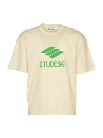 Etudes Studio ECCO Eco Print Short Sleeve Cream E23MM133 - ETUDES - BALAAN 1