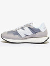 237 Suede Low Top Sneakers Grey - NEW BALANCE - BALAAN 6