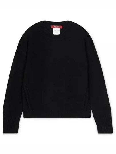 Women's Alinda Crew Neck Knit Top Black - MAX MARA - BALAAN 2