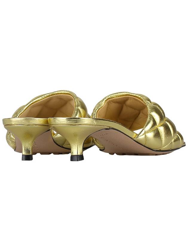 Metallic Lambskin Padded Mule Gold - BOTTEGA VENETA - 6