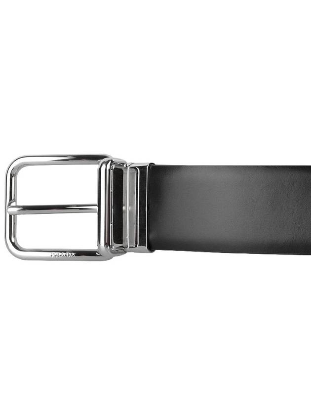 Reversible Leather Belt Black - PRADA - BALAAN 6