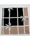 Ribbon Scarf Silk Square Black Pink AAA390 - CHANEL - BALAAN 5