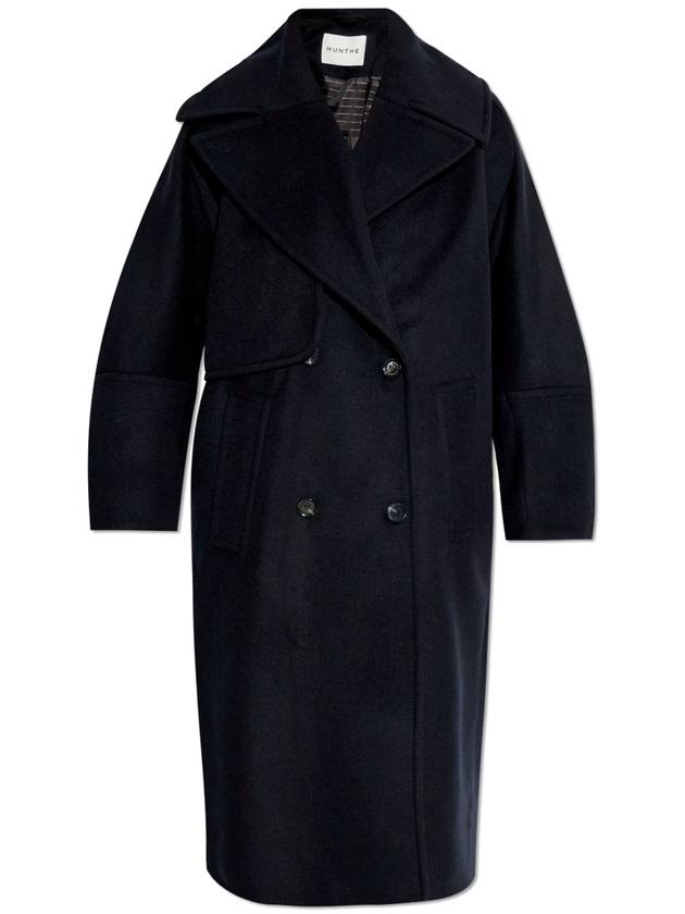 Munthe Double-breasted Coat, Women's, Navy Blue - MUNTHE - BALAAN 1