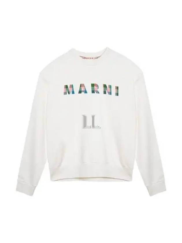 Logo Print Crew Neck Sweatshirt White - MARNI - BALAAN 2