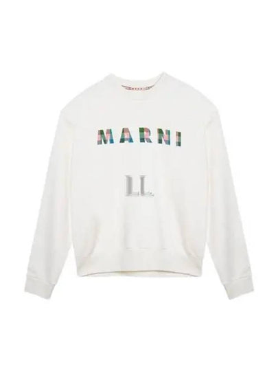 Logo Print Crew Neck Sweatshirt White - MARNI - BALAAN 2