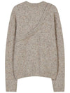 Asymmetric layered neck sweater warm gray - MSKN2ND - BALAAN 4