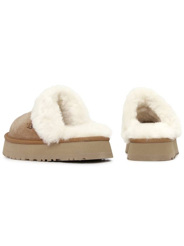 Women's Diskett Fleece Platform Slippers Brown - UGG - BALAAN 7