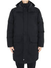 Polyester Micro Twill Long Down Parka Black - STONE ISLAND - BALAAN 3