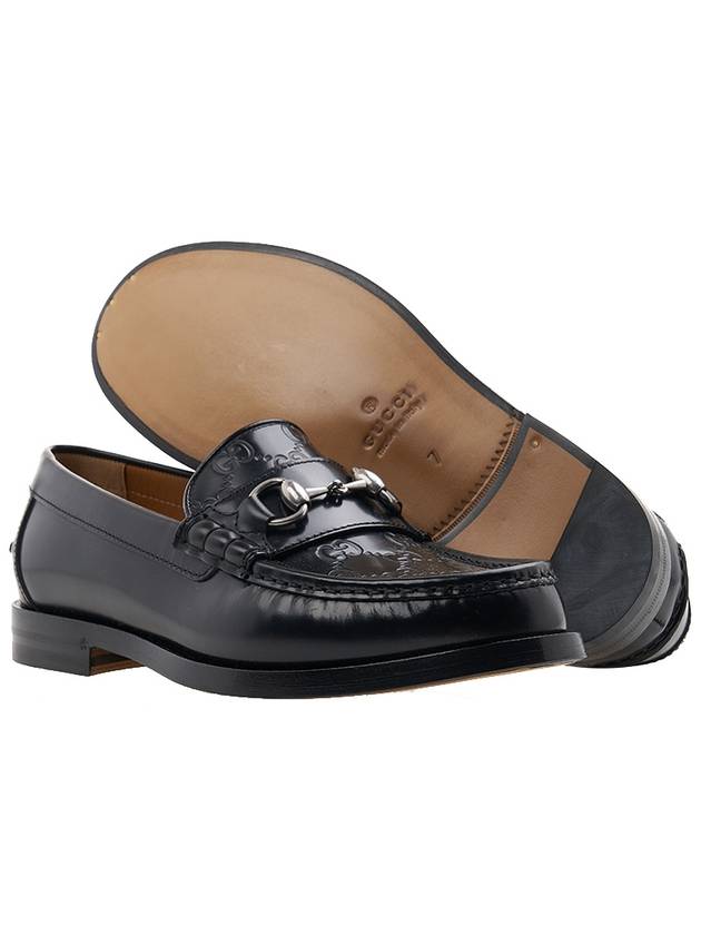 Men's GG Horsebit Leather Loafers Black - GUCCI - BALAAN 6