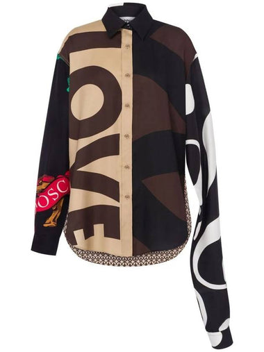 Moschino Asymmetric Shirt With Color-Block Design - MOSCHINO - BALAAN 1