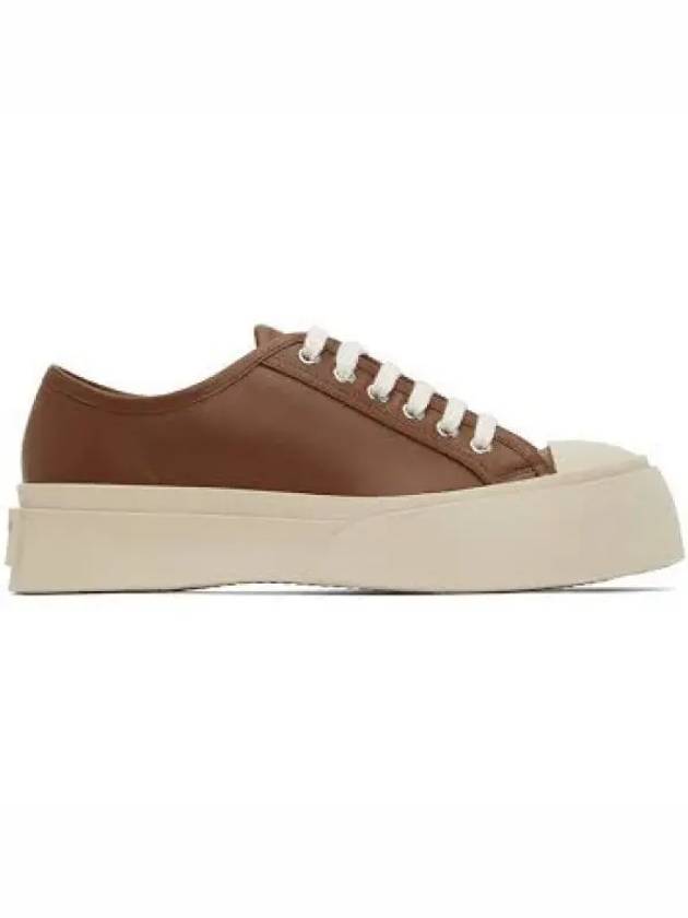 Pablo Felt Lace-Up Low-Top Sneakers Brick - MARNI - BALAAN 2