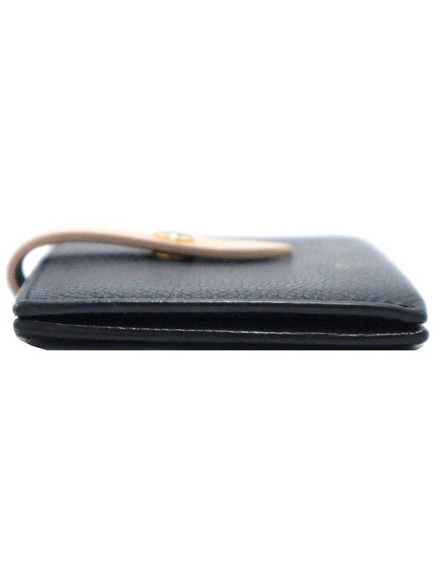 Celine 10A573A15 07DN Dark Navy Color Grain Calfskin Accordion Strap Card Wallet - CELINE - BALAAN 7