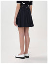 Short Pleated Skirt Navy - THOM BROWNE - BALAAN 7