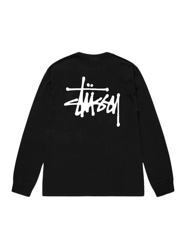 Basic LS Long Sleeve T-Shirt Black - STUSSY - BALAAN 1