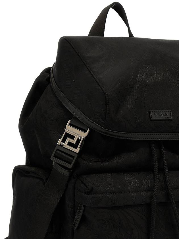 Neo Nylon Jacquard Backpack Black - VERSACE - BALAAN 4