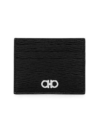 Revival Gancini Card Wallet Black - SALVATORE FERRAGAMO - BALAAN 2