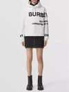 Women's Horseferry Print Hooded Top White - BURBERRY - BALAAN.