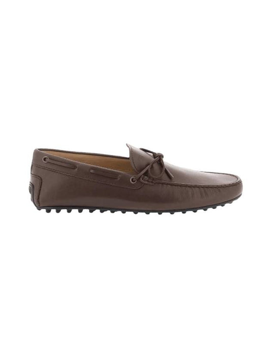 City Gomino Leather Loafers Brown - TOD'S - BALAAN 1