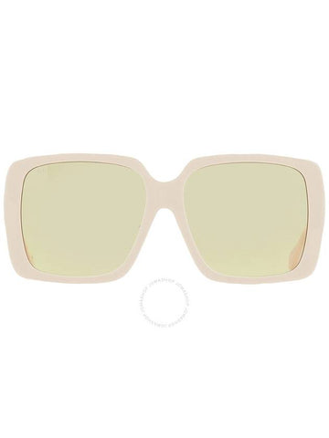 Gucci Brown Square Ladies Sunglasses GG0567SAN 006 58 - GUCCI - BALAAN 1