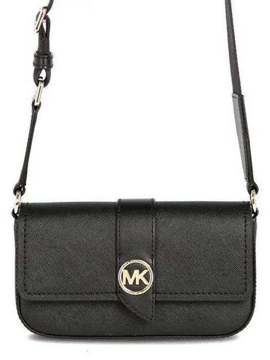 Greenwich Small Saffiano Leather Sling Cross Bag Black - MICHAEL KORS - BALAAN 2