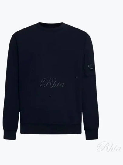 Light Fleece Crew Neck Sweatshirt Navy - CP COMPANY - BALAAN 2