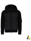 Logo Patch Padded Wool Cardigan Black - MONCLER - BALAAN 2