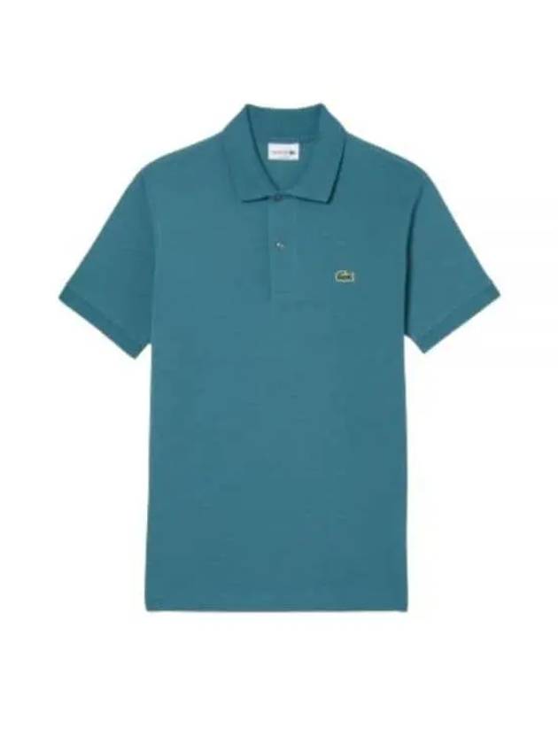 Men's Logo Classic Fit Cotton Short Sleeve Polo Shirt Blue - LACOSTE - BALAAN 2