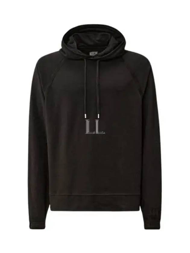 Light Fleece Logo Hoodie Black - CP COMPANY - BALAAN 2