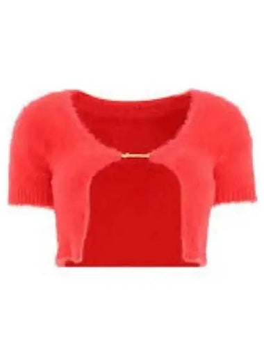 Jacquemus La Maille Neve Cardigan Pink 223KN2092380450SS23 - JACQUEMUS - BALAAN 1