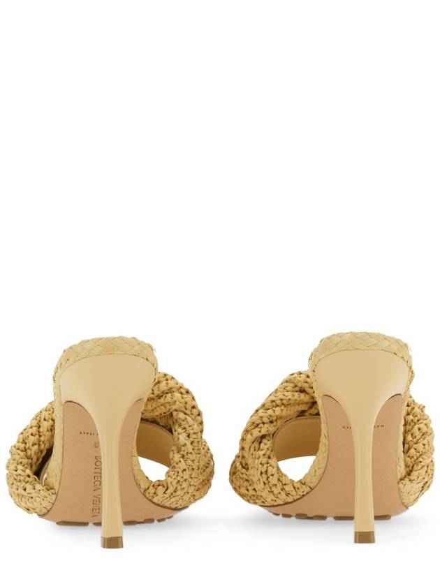 Lido Intrecciato Raffia Mule Beige - BOTTEGA VENETA - BALAAN 3