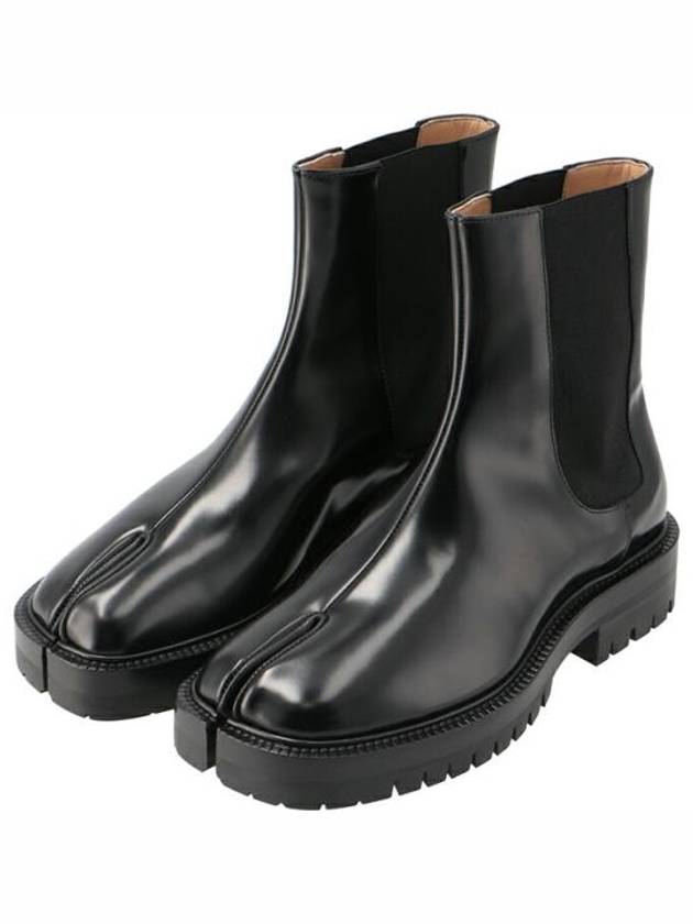 Tabi County Leather Chelsea Boots Black - MAISON MARGIELA - BALAAN 3