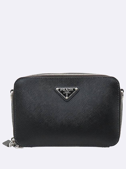 Prada 2VH070 Black Color Saffiano Leather Brick Cross Bag - PRADA - BALAAN 2