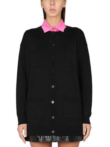 CARDIGAN WITH LOGO - MOSCHINO - BALAAN 1