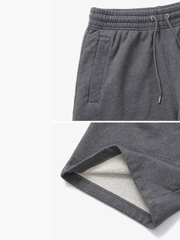 Bold Fox Head Patch Oversized Jog Shorts Dark Grey Melange - MAISON KITSUNE - BALAAN 4